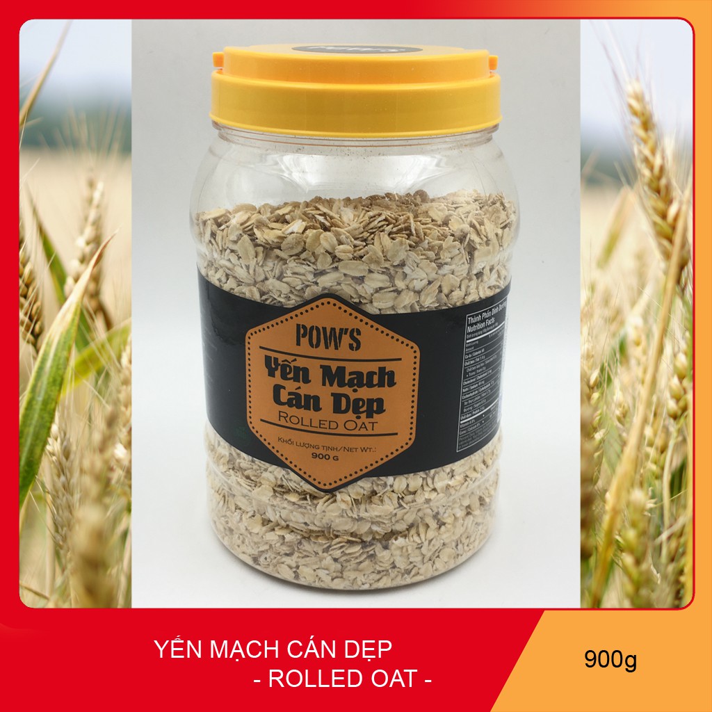 Yến mạch ( nguyên hạt ) cán dẹp của Úc. Khối lượng 900 gram.