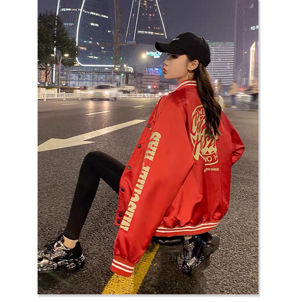 ÁO KHOÁC DÙ NỮ BOMBER PHONG CÁCH BÓNG CHÀY NGẦU ĐẸP CÁ TÍNH