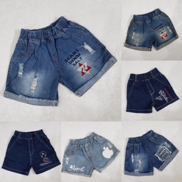 Quần Short Jeans bé trai bé gái 10kg -26kg Sale70