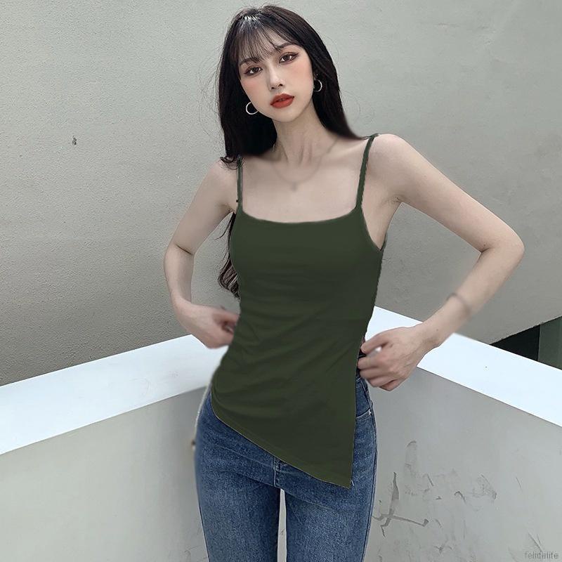 Áo Tank Top Màu Sắc Đơn Giản Thời Trang Mùa Hè Cho Nữ