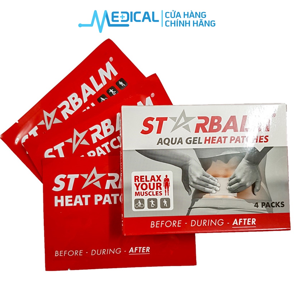 Miếng dán nhiệt thể thao STARBALM Aqua Gel Heat Patches  - MEDICAL