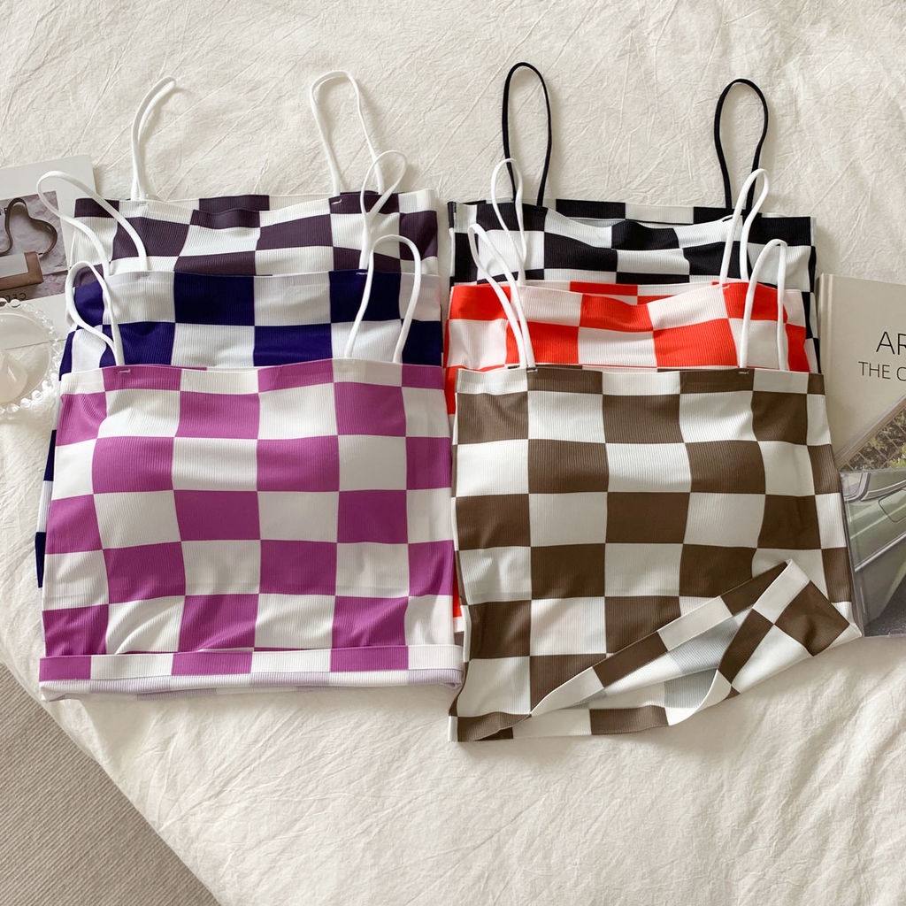 Áo Ống Họa Tiết Kẻ Sọc Không Gọng Thép Thời Trang Mùa Hè Dành Cho Nữ Sinh