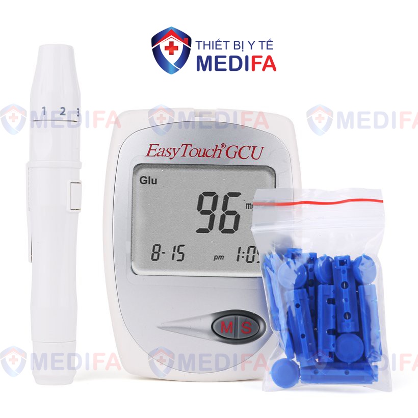 Máy Đo Đường Huyết Tại Nhà 3 In 1 Easy Touch ET322 Rossmax Kèm Que Đo Đường Huyết, Mỡ Máu & Gout