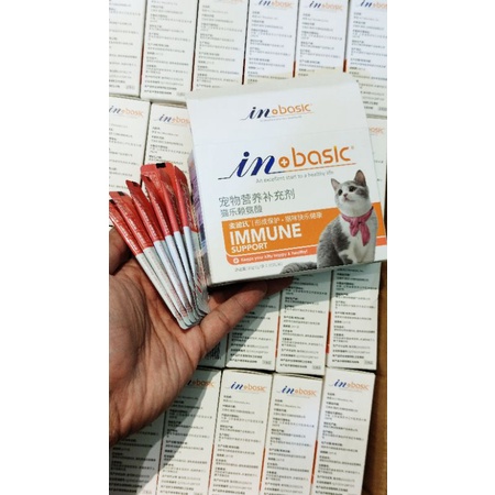 [Hộp 10 gói] InBasic  bổ sung lysine hỗ trợ phòng hô hấp tăng cường miễn dịch