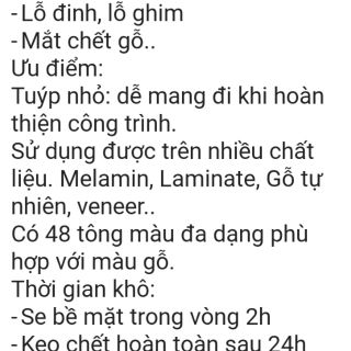 KEM CHE VẾT XƯỚC NỘI THẤT