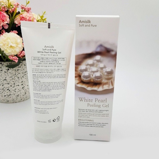 Tẩy Da Chết Ngọc Trai Amisilk White Pearl Peeling Gel Hàn Quốc - Trắng Da Hiệu Quả Từ Thiên Nhiên
