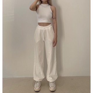 Quần sweatpants đen trắng basic Caroline Pants | Lnd
