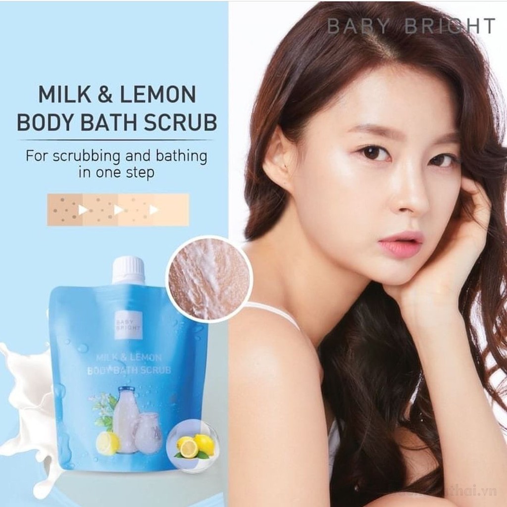 Muối tẩɏ tế bào chết dưỡng da Milk &amp; Lemon Body Bath Scrub Thái Lan