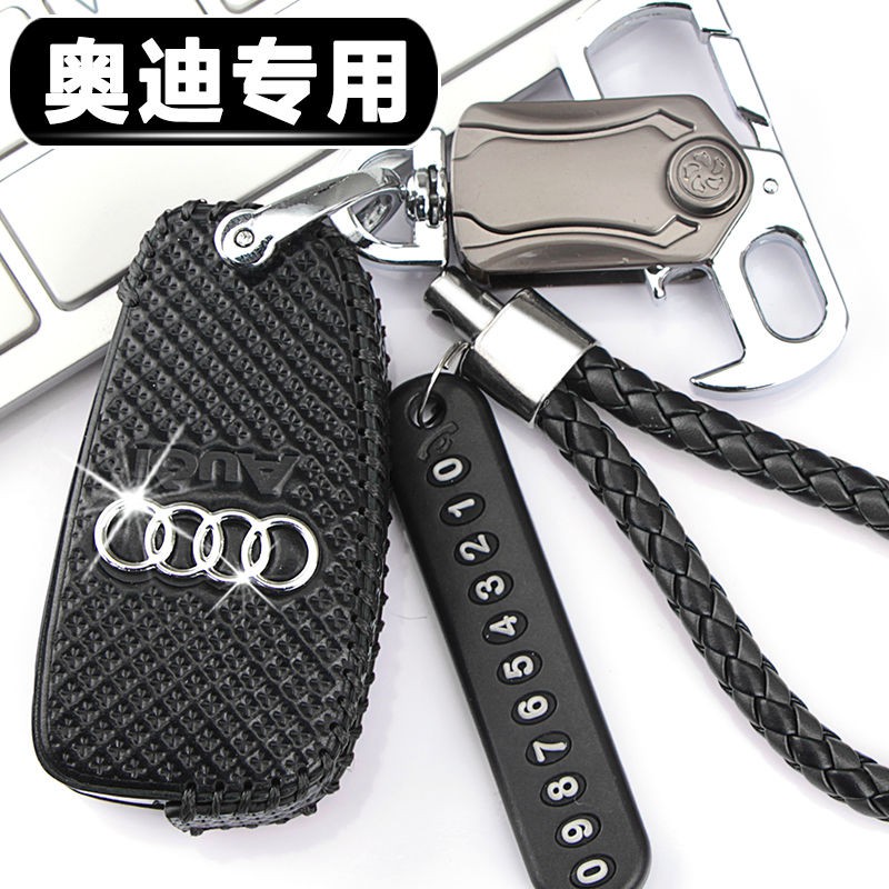 Vỏ Bảo Vệ Chìa Khóa Điều Khiển Từ Xa Bằng Da Cho Xe Hơi Audi A3 Q5 2018 Q5 Q5 A6 Q3 / A5 A7, A8 Q7