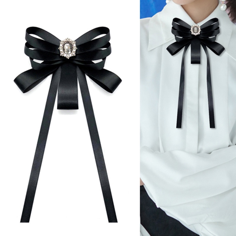 Cài Áo Hình Nơ Đính Đá Sang Trọng Cho Nữ