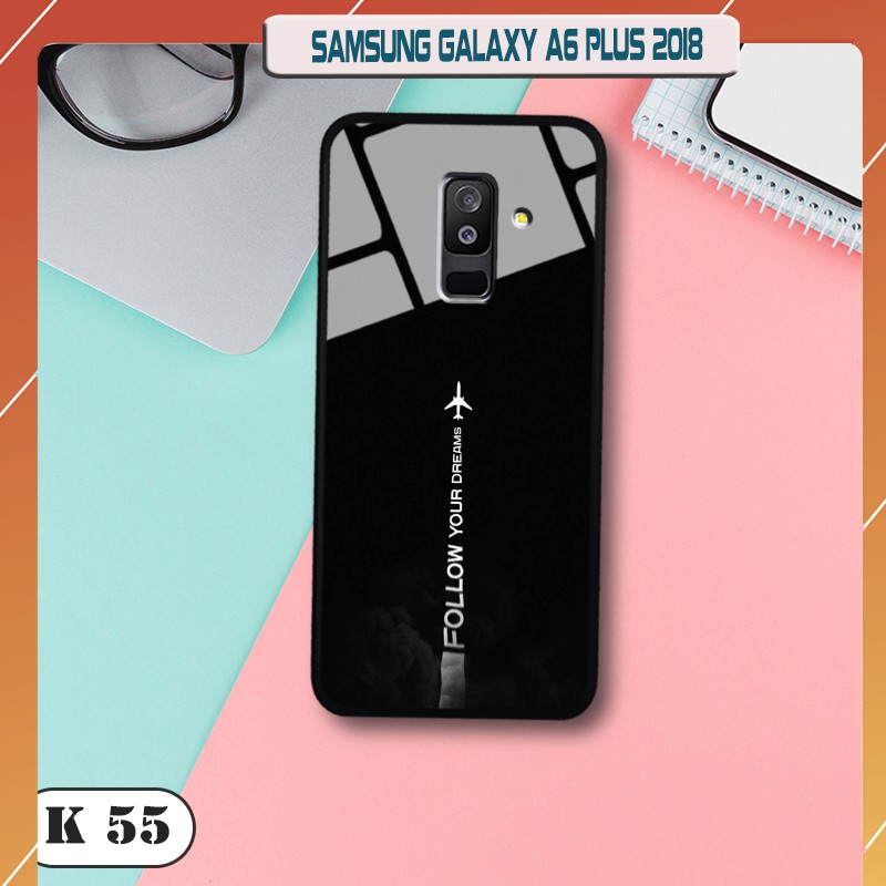 Ốp lưng kính 3D cho Samsung Galaxy A6 Plus (2018)
