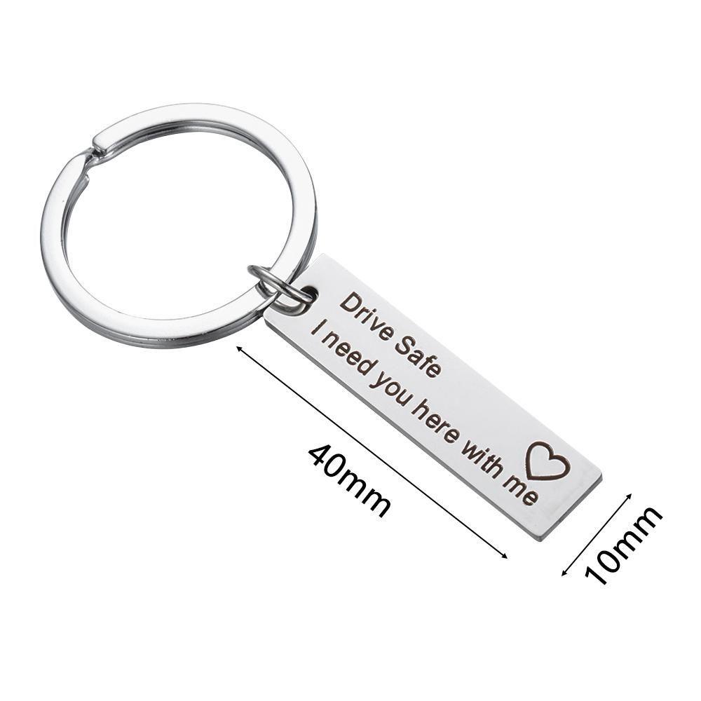 Móc Khóa In Chữ I Need You Here with me Dad Fathers Boyfriend Cá Tính Dành Cho Nam