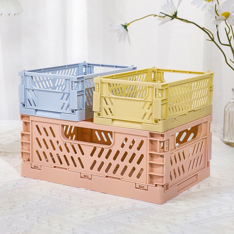 Rổ đựng đồ để bàn gấp gọn lại được dành cho học sinh nhân viên văn phòng sử dụng tại nhà