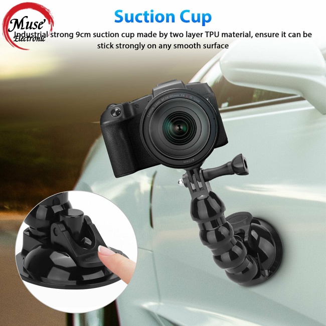 Giá Đỡ Điện Thoại Có Giác Hút Gắn Xe Hơi Điều Chỉnh Góc Quay Video Cho Gopro Action