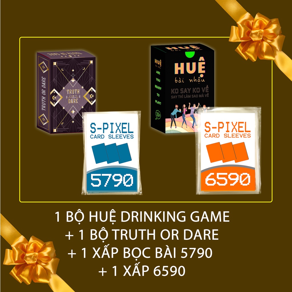 COMBO HUỆ + TRUTH OR DARE + 2 XẤP BỌC BÀI 5790 6590