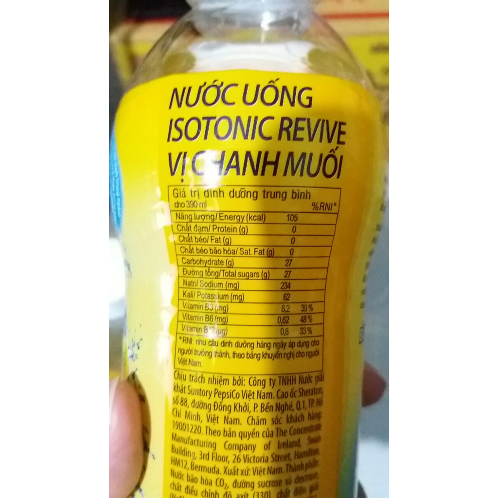 Thùng Nước Bù Nước, Bù Khoáng Revive Chanh Muối 390Ml