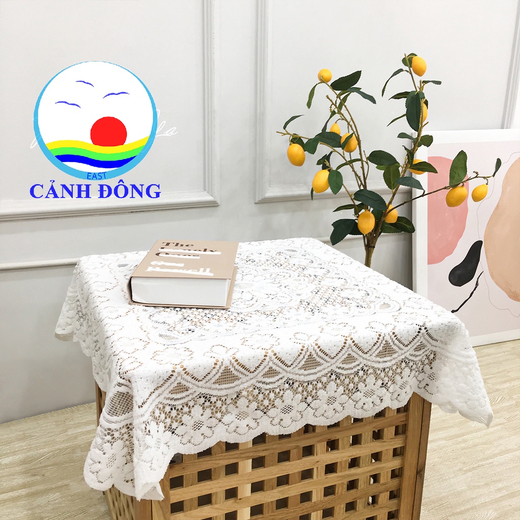 Khăn trải bàn ren phong cách vintage decor sang trọng