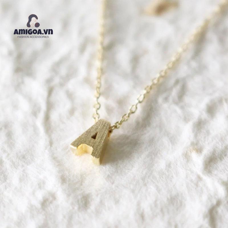 ✨✨ Vòng cổ kim loại phối mặt hình chữ cái tùy chọn đơn giản thời trang