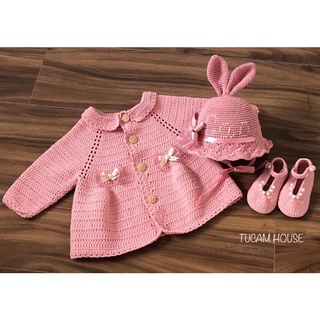 🌸 Set nón áo khoác và giầy thêu tên cho bé 🌸