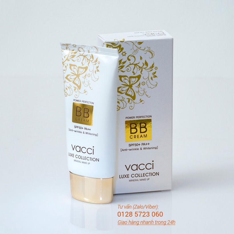 Kem phấn trang điểm Vacci cao cấp BB Cream dạng tuýp Spf 50 Pa