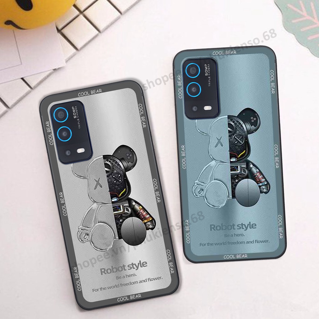 Ốp lưng điện thoại Oppo A54 / A55 in hình gấu bear, kaws, doremon thời trang, ốp lưng cao cấp chất lượng