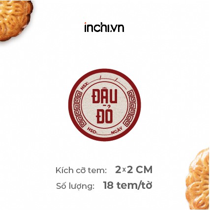 Tem Decal Tròn  Nhân Bánh Trung Thu Có Sẵn  Size 12Tem/ Tờ - 13 Nhân &Tem Nhân Tự Viết