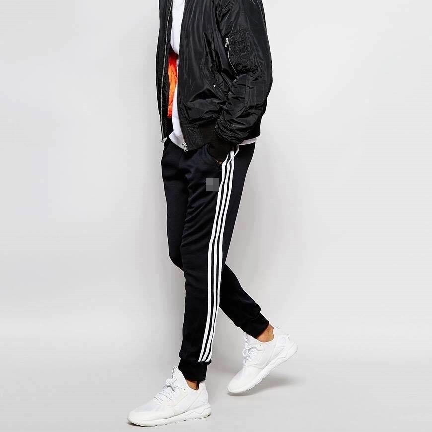 Quần Jogger Thun Thể Thao Nam Nữ Sọc Trắng Unisex Chất Dày Dặn