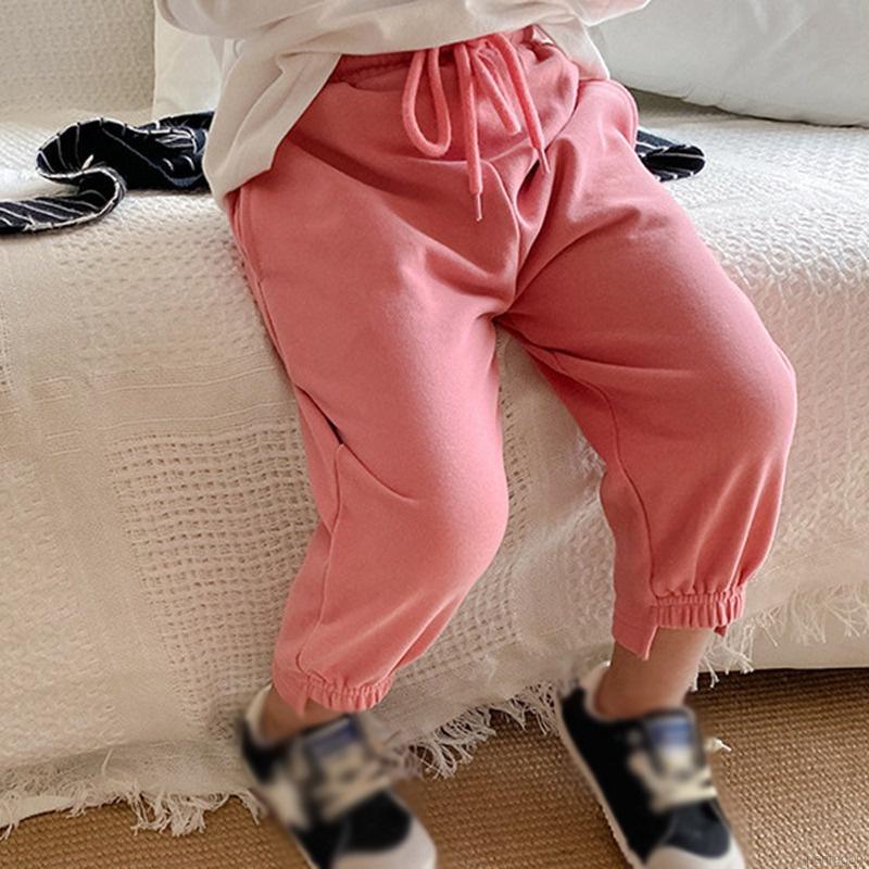 Quần Yếm Thể Thao Dáng Rộng Co Giãn Tốt Kiểu Hàn Quốc Thời Trang Mùa Thu Cho Bé Gái 1-6 Tuổi