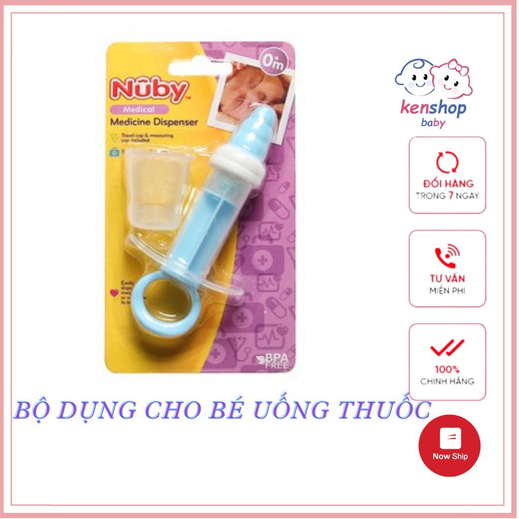 [HÀNG CHÍNH HÃNG] Bộ dụng cụ uống thuốc cho trẻ sơ sinh Nuby