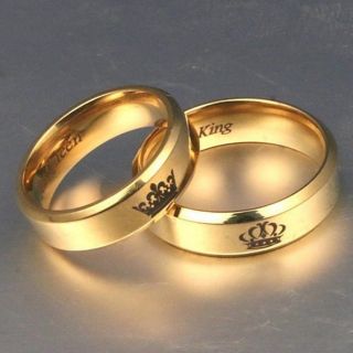 Nhẫn titanium khắc hình vương miện BHN47