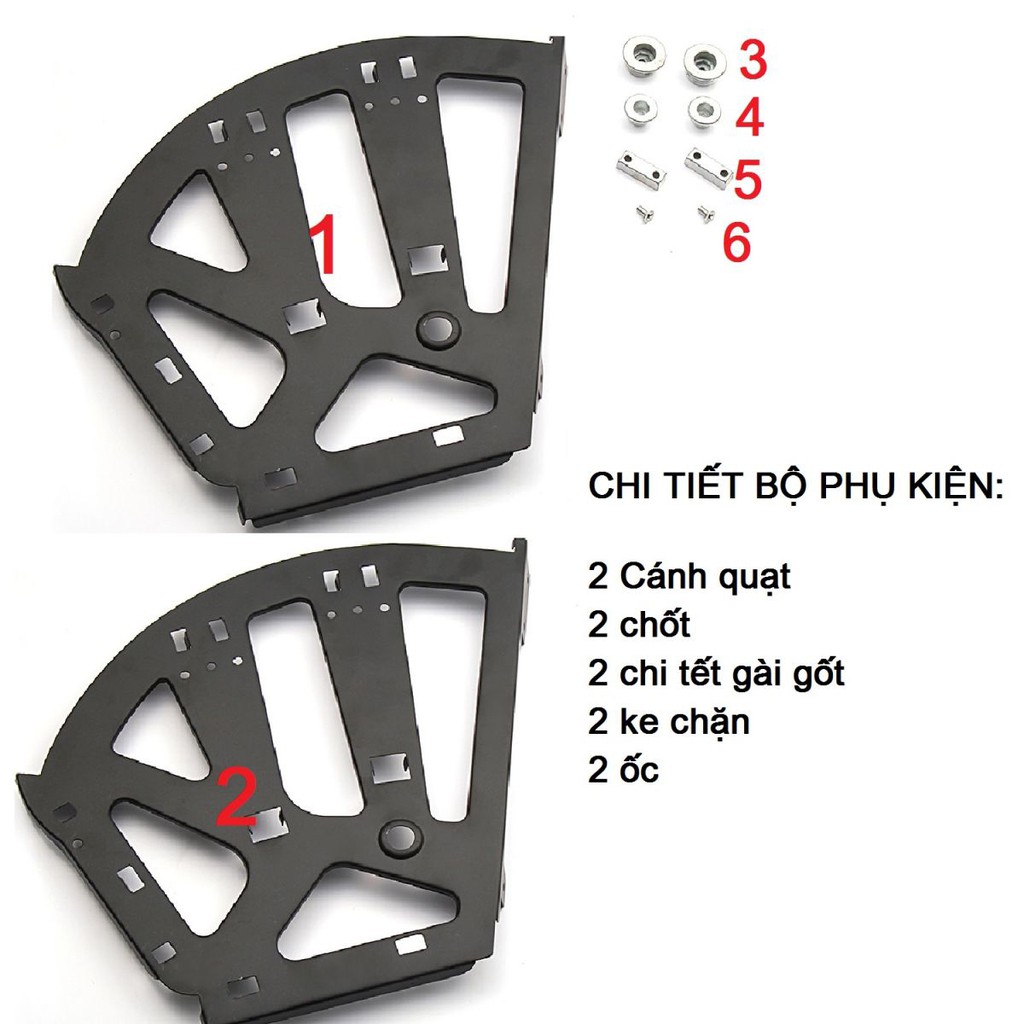 Bản lề tủ giày thông minh 3 ngăn (1 bộ / 2 cái)