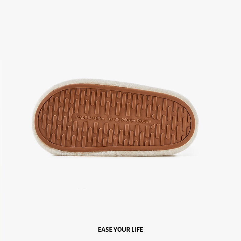 Dép đi trong nhà Posee PS7203W bằng bông chống trượt phong cách thu đông chất lượng cao cho nữ