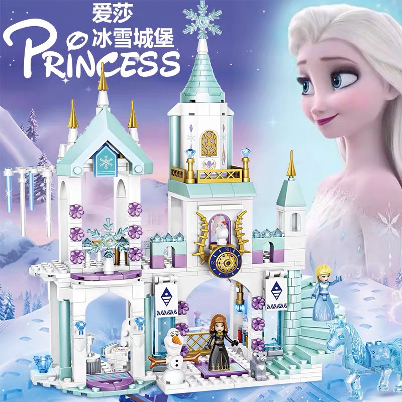 ĐỒ CHƠI XẾP HÌNH LEGO CÔNG CHÚA ELSA NỮ HOÀNG BĂNG GIÁ DISNEY BỘ LẮP RÁP LÂU ĐÀI TUYẾT JIEGO JG301