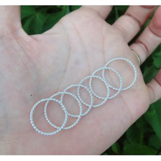 Nhẫn nữ bạc ta kiểu xoắn