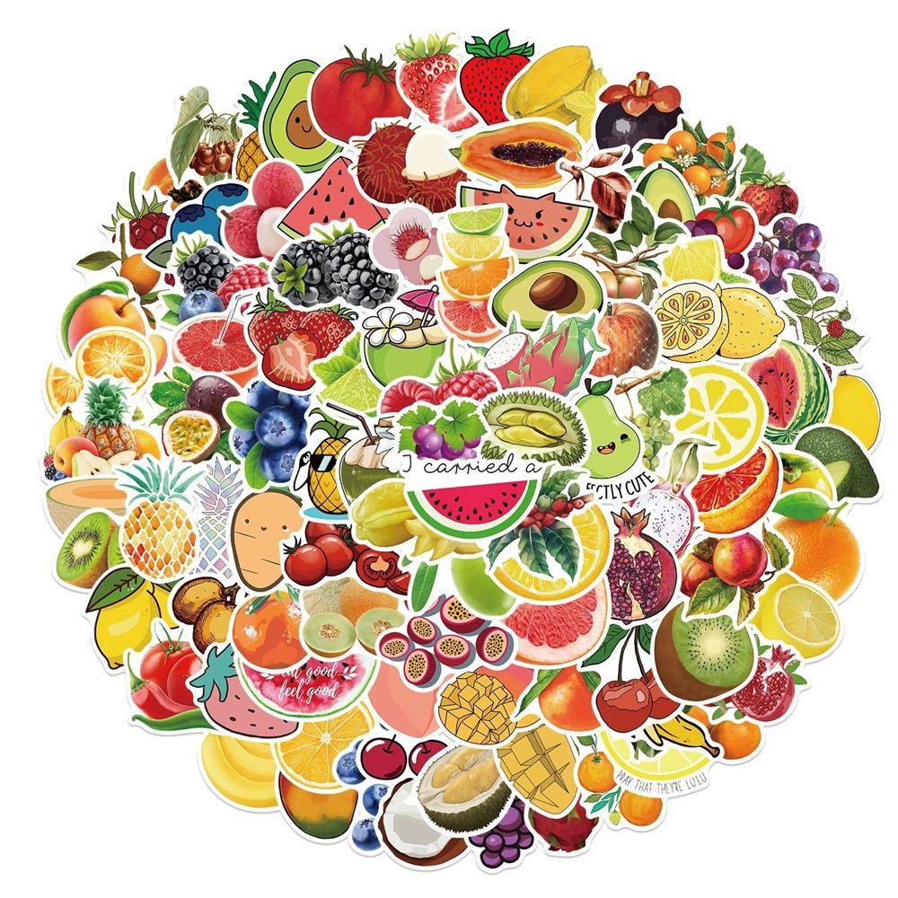 Sticker Dán Trang Trí Laptop / Xe Hơi / Guitar Họa Tiết Trái Cây Hoạt Hình