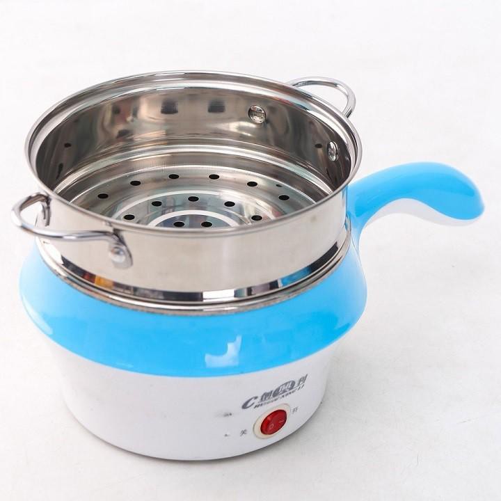 Ca Nấu Mì Mini, 2 Tầng, Nồi Lẩu Điện Đa Năng. Hàng Cao Cấp, Nhỏ Gọn, Tiện Lợi