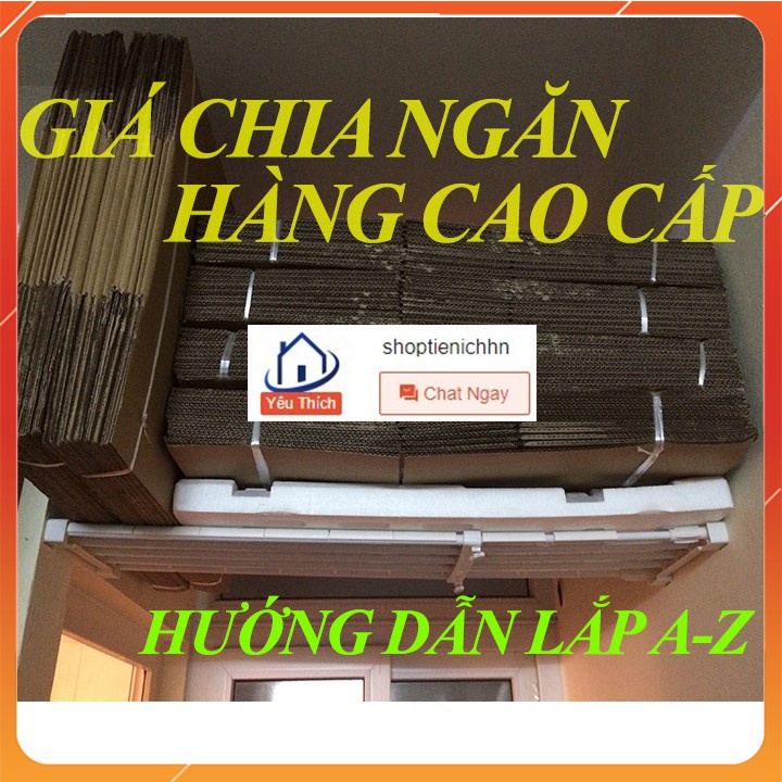 (LINK đặt HT) Kệ chia ngăn tủ quần áo không cần khoan vít (Có miếng nhựa) (STIHN)