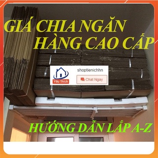 Kệ chia ngăn tủ quần áo không cần khoan vít (Có miếng nhựa) (STIHN)