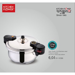 Nồi áp suất bếp từ 5.0 lít Inox KITCHEN FLOWER CIT-500/sản xuất Hàn Quốc/ Hàng nhập khẩu / Chính hãng