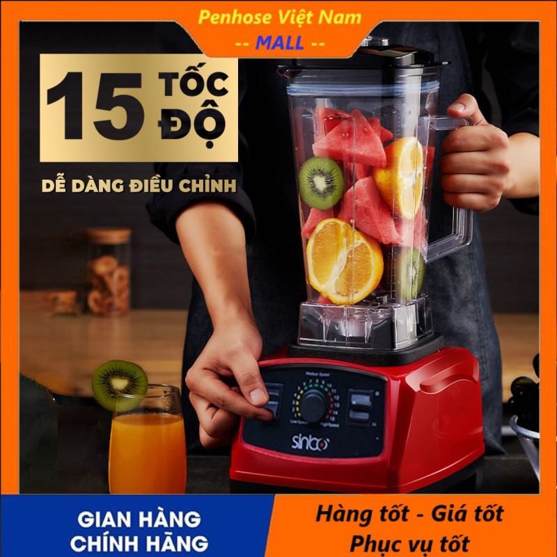 [SINBO] Máy xay sinh tố công nghiệp đa năng công suất cao từ 1800w - 3200w chính hãng (BH 12 tháng)