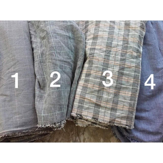 Vải kẻ ghi Hàn Quốc