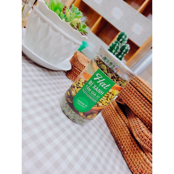 ( video ) hạt bí xanh sấy mộc hộp pet 450 gram_tinhhoatrathaomoc