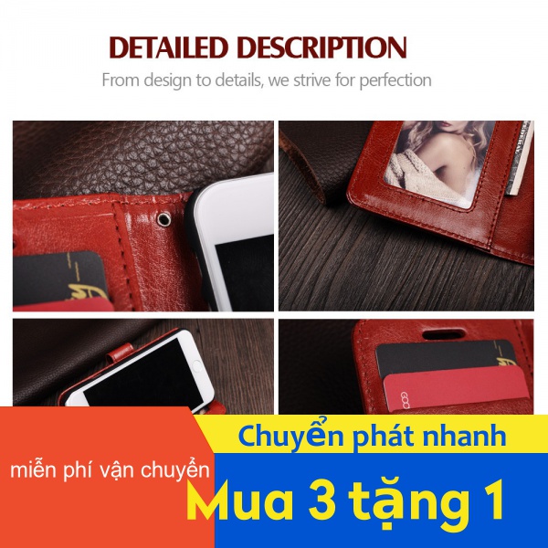 Bao da điện thoại nắp lật có ngăn đựng thẻ cho Asus Zenfone ROG Phone 3 4 5 6 7 ZS661KL ZS670KS ZS671KS ZB555KL ZB570TL ZB631KL ZB633KL ZB634KL ZC554KL ZS630KL Max Plus Pro M1 M2 Ultimate