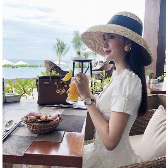Mũ lồng đèn cói buông vintage siêu sang chảnh