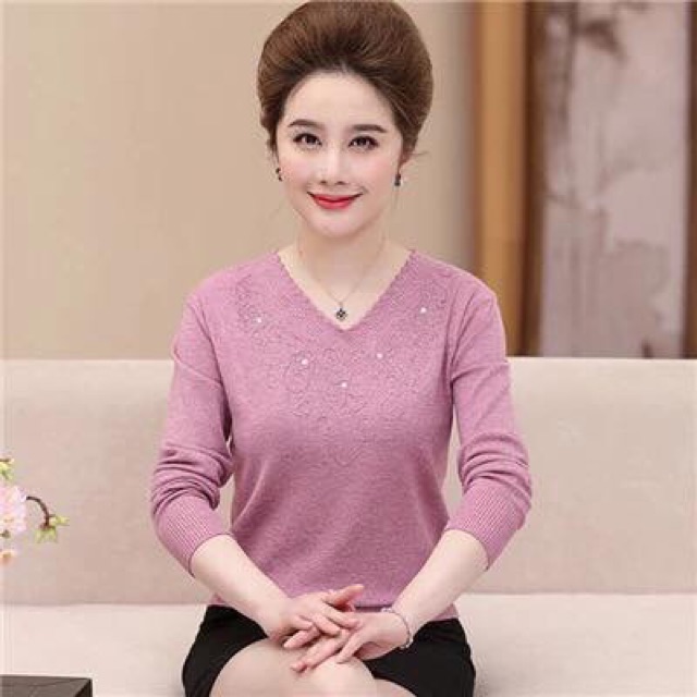 [Hàng oder 10-15 ngày] Áo len trung niên (có sẵn màu nâu sz 3XL; đỏ 2XL) | BigBuy360 - bigbuy360.vn