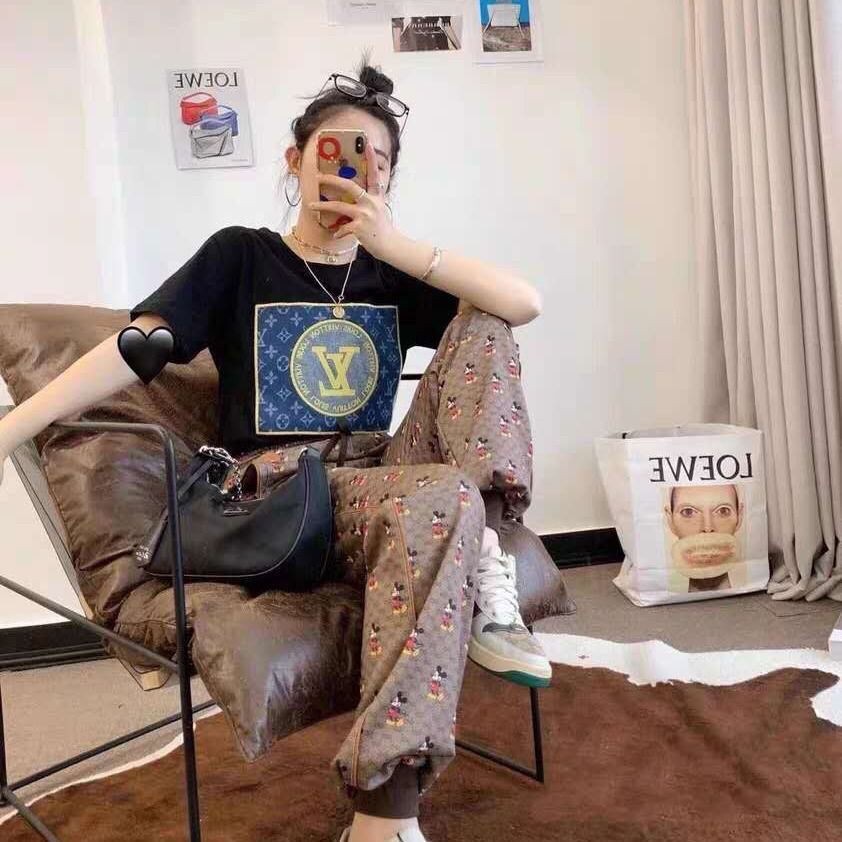 L Hàng Có Sẵn Áo Thun Cotton Trơn In Chữ Đơn Giản Có Nhãn Dán Và Nhãn Dán Hình Quảng Cáo Cho Nam Nữ