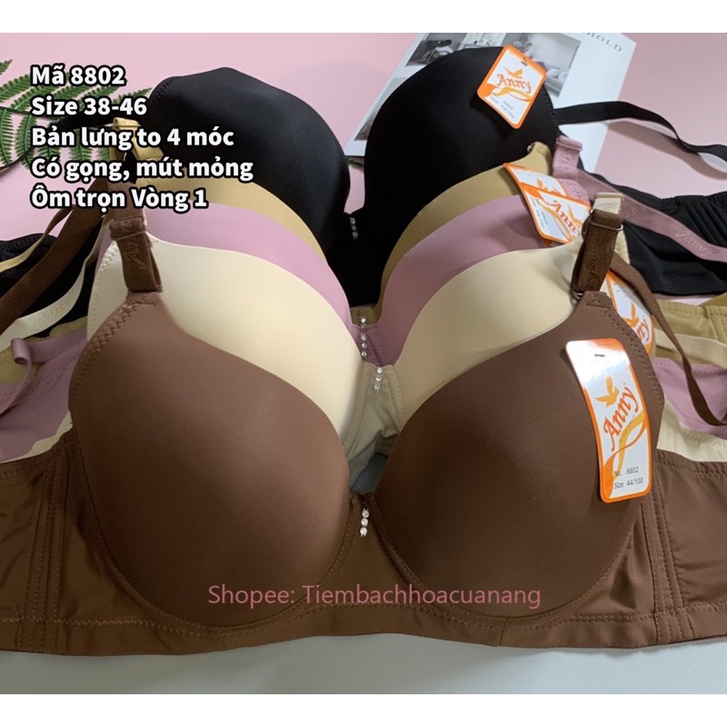 |Size 38-46| ÁO LÓT NGỰC BIGSIZE Bản 4 Móc Cúp C,  Quả To, Chống Xệ - Hàng Thái Lan 8802