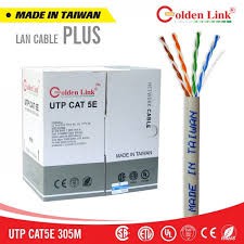 Cáp mạng Golden Link plus UTP Cat 5e màu trắng xám (305M)
