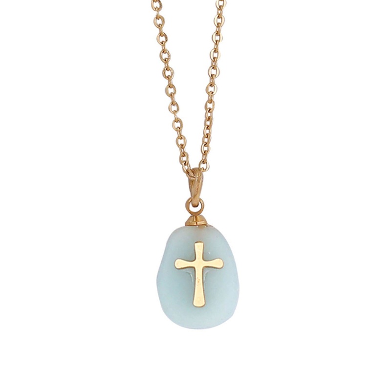 Vòng cổ Mặt Hình Vuông Bằng Thép Không Gỉ Cho Trẻ Em