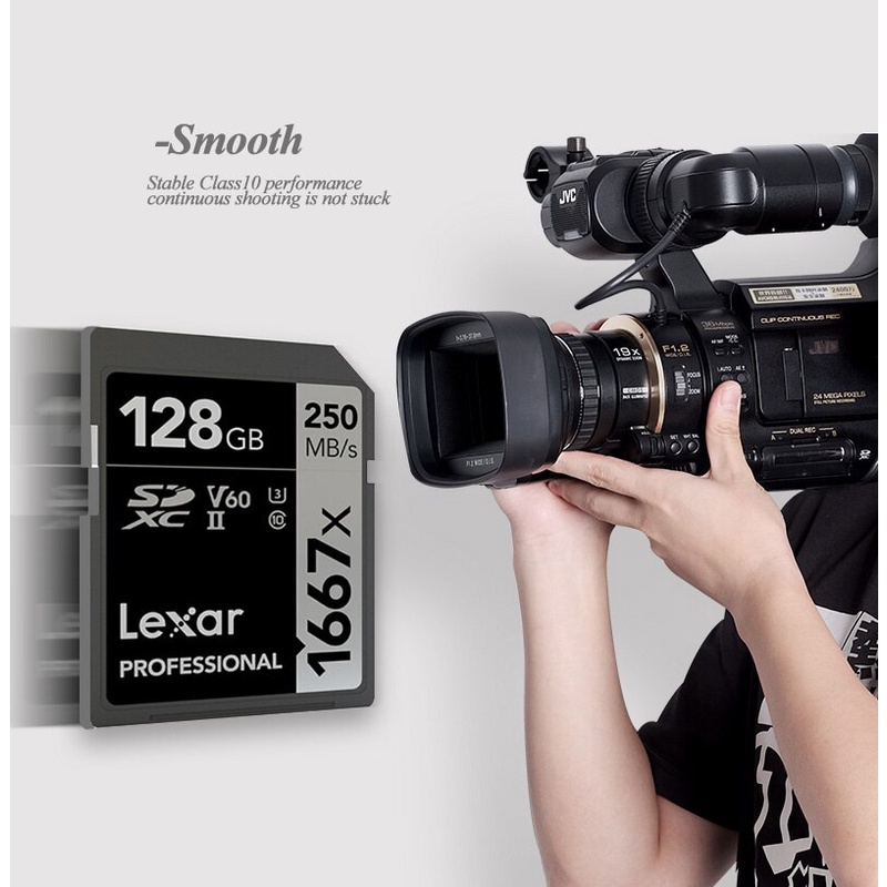 Thẻ Nhớ Lexar 1667X V60 250MB / s 64GB 128GB 256GB UHS-II U3 Cho MáY ẢNh Kỹ ThuậT Số 3D 4K
